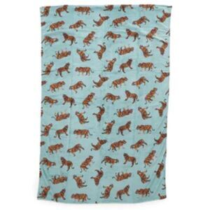 VERA BRADLEY Teal Bali Tigers Essential Throw Blanket in Fleece